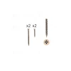 Hardwarexchange 1 kit composés de 2 vis 4x25 mm + 2 vis 4x50 mm Florence antique