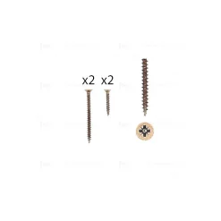 Hardwarexchange 1 kit composés de 2 vis 4x25 mm + 2 vis 4x50 mm Florence antique