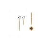 Hardwarexchange Vis D'Assemblage De Meuble-1 kit composés de 2 vis 4x25 mm + 2 vis 4x50 mm Patine royale en or ivoire Lot de 25
