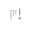 Hardwarexchange Vis D'Assemblage De Meuble-1 kit composés de 3 vis 35x16  + 3 vis 4x25  + 3 vis 4x50 Florence antique Lot de 25