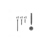 Hardwarexchange Vis D'Assemblage De Meuble-1 kit composés de 3 vis 35x16 + 3 vis 4x25 + 3 vis 4x50 Fer noir vintage