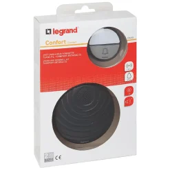 Legrand Sonnette Et Carillon-Kit Confort carillon et sonnette sans fil avec 15 mélodies alimentation par piles - anthracite