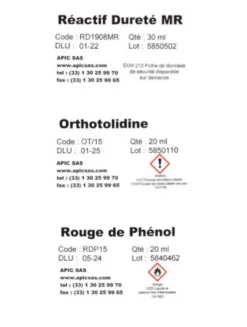Apic Adoucisseur D'Eau-Kit d'analyses d'eau TH, PH, Nitrate, Chlore