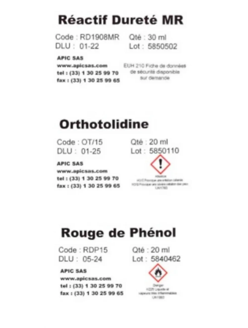 Apic Adoucisseur D'Eau-Kit d'analyses d'eau TH, PH, Nitrate, Chlore