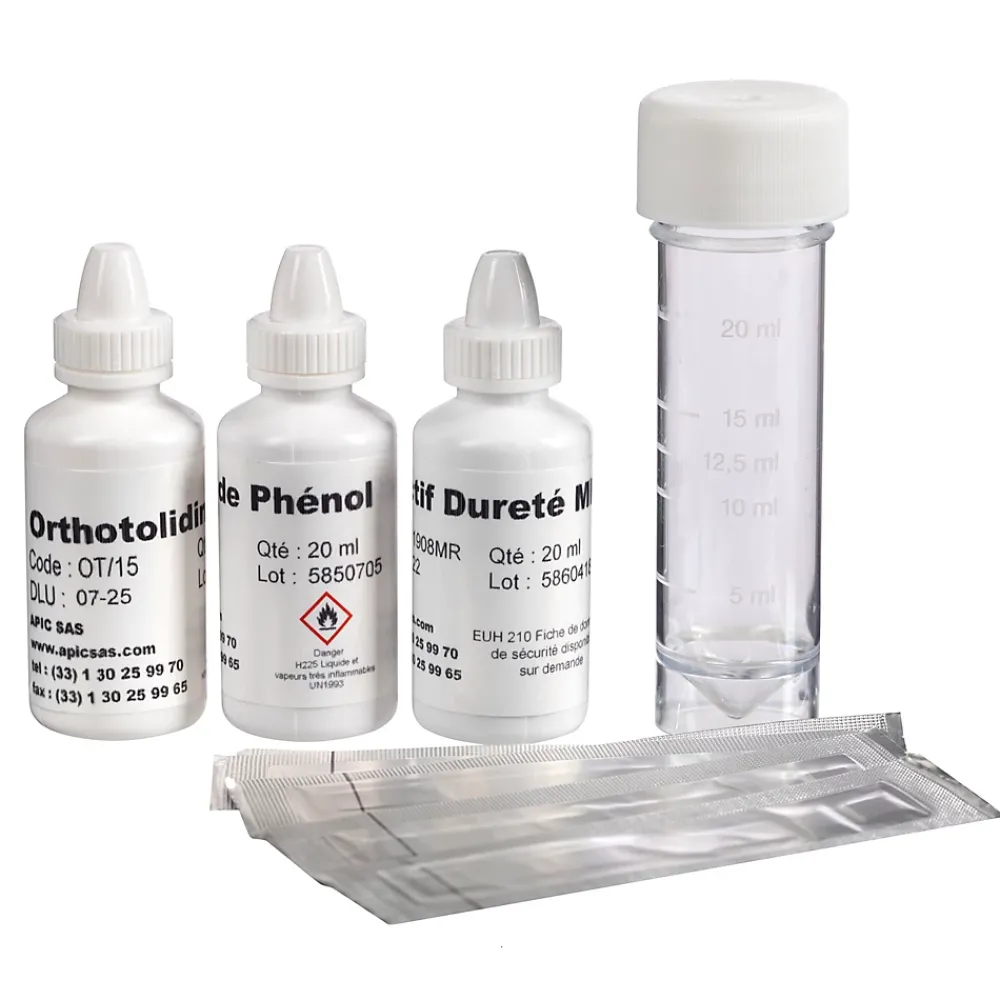 Apic Adoucisseur D'Eau-Kit d'analyses d'eau TH, PH, Nitrate, Chlore