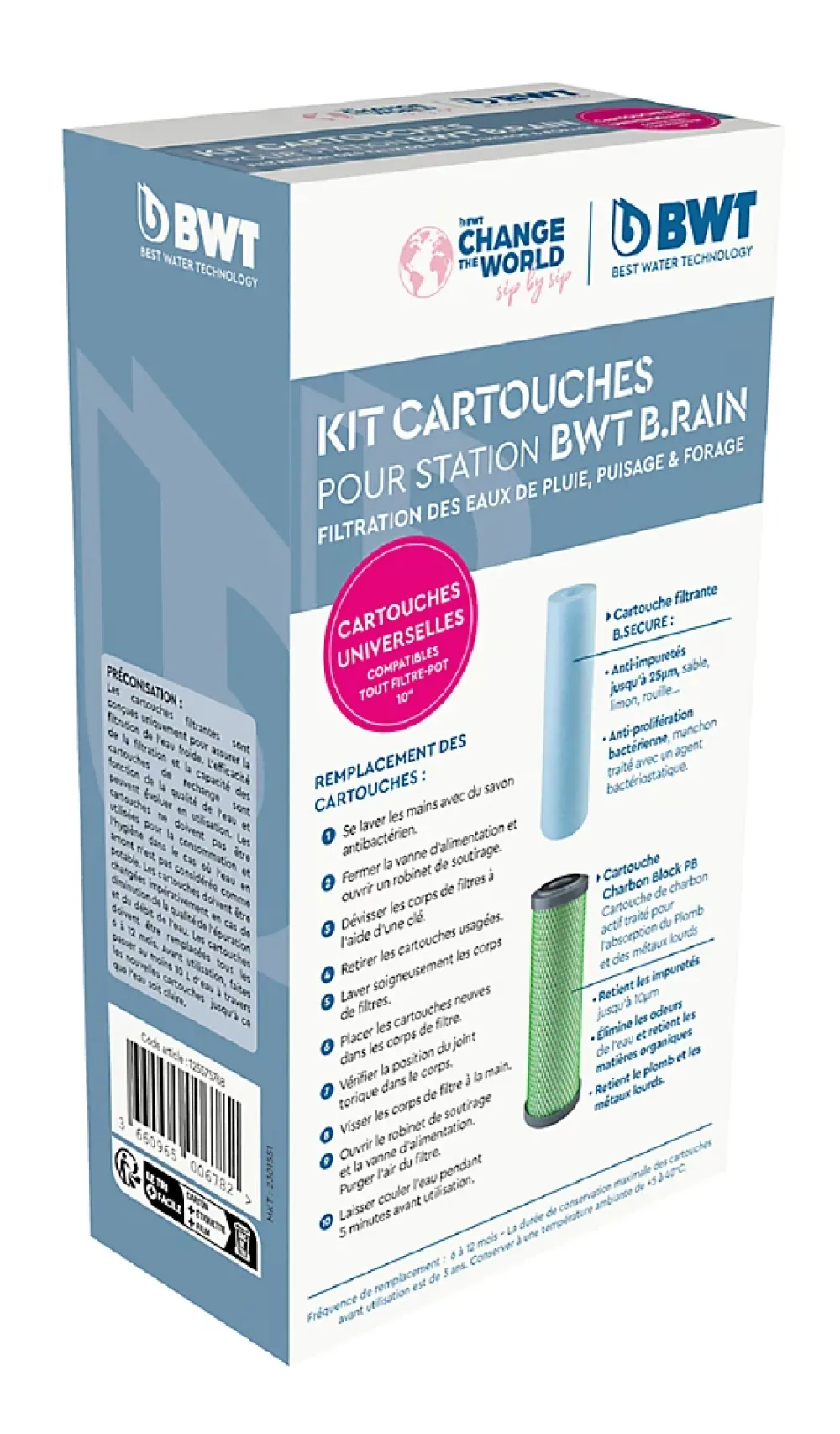 BWT Kit de cartouche de remplacement station B Rain eau de pluie