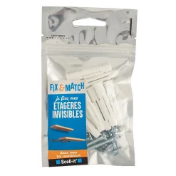 Scell-It Kit De Vis-Kit de fixation étagères invisibles "Je fixe"
