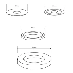 Flomasta Kit de joints pour réservoir de toilette