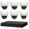 Dahua Caméra De Surveillance-Kit de Vidéosurveillance DVR HCVR8208AS3 et 6 Mini Caméras Dôme HDCVI PTZDHSD42212IHC