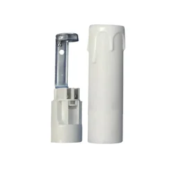 Lnd Douille Électrique-Kit Douille Bougie Blanche pour Lampe E14 Éclairez Votre Intérieur avec Style