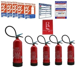 Lifebox Extincteur Et Couverture Anti-Feu-Kit 5 extincteurs a eau 6 litre nf pour erp 3 eme catégorie