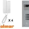 Golmar Kit interphone avec 4 combinés Collectif