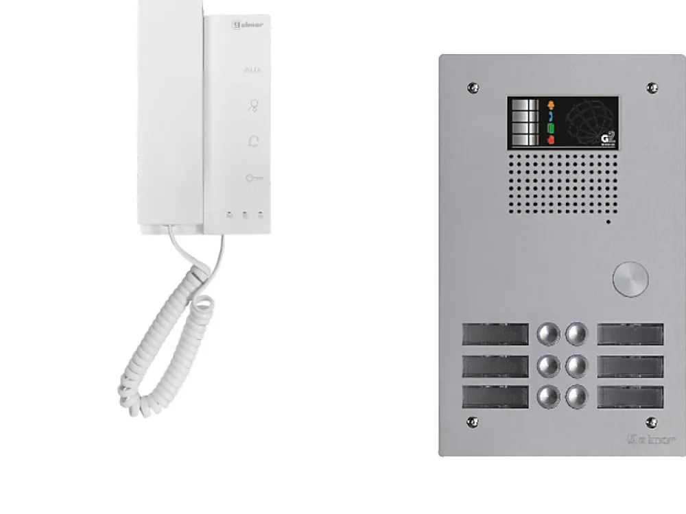 Golmar Kit interphone avec 5 combinés Collectif