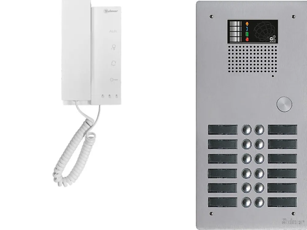Golmar Interphone-Kit interphone avec 12 combinés Collectif