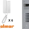 Golmar Kit interphone avec 6 combinés Collectif