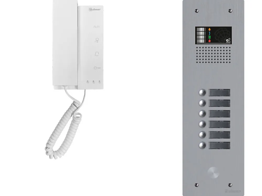 Golmar Kit interphone avec 6 combinés Collectif