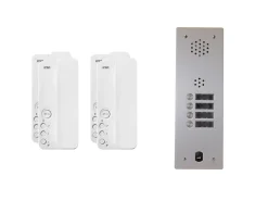 Urmet Kit interphone 1 rangée avec 4 combinés Collectif