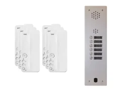 Urmet Kit interphone 1 rangée avec 6 combinés Collectif