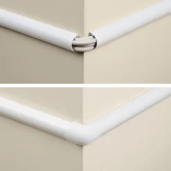 D-Line Moulure, Goulotte Et Plinthe-Kit moulure semi-circulaire 30 x 15 mm blanc avec accessoires, lot de 3