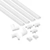 D-Line Kit moulure semi-circulaire 20 x 10 mm blanc avec accessoires, lot de 4