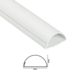 D-Line Kit moulure semi-circulaire 50 x 25 mm blanc