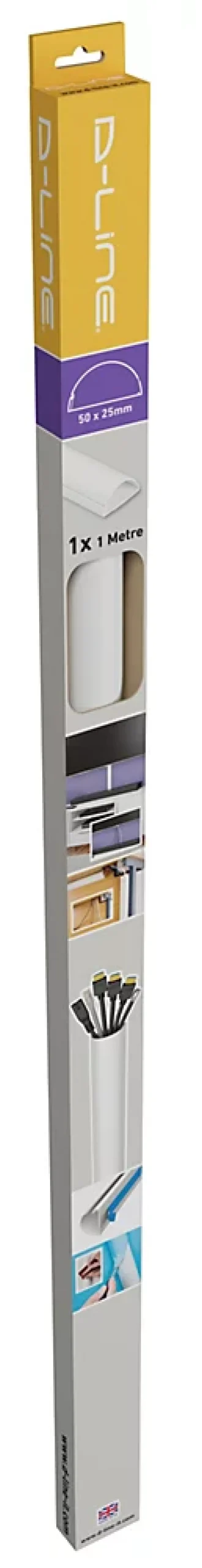 D-Line Kit moulure semi-circulaire 50 x 25 mm blanc