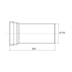 Pipe Wc-Kit Mur Échappement 110 Avec Manche Mm