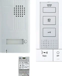 Aiphone Kit portier audio 2 fils intégral mains libres Blanc - - 118712