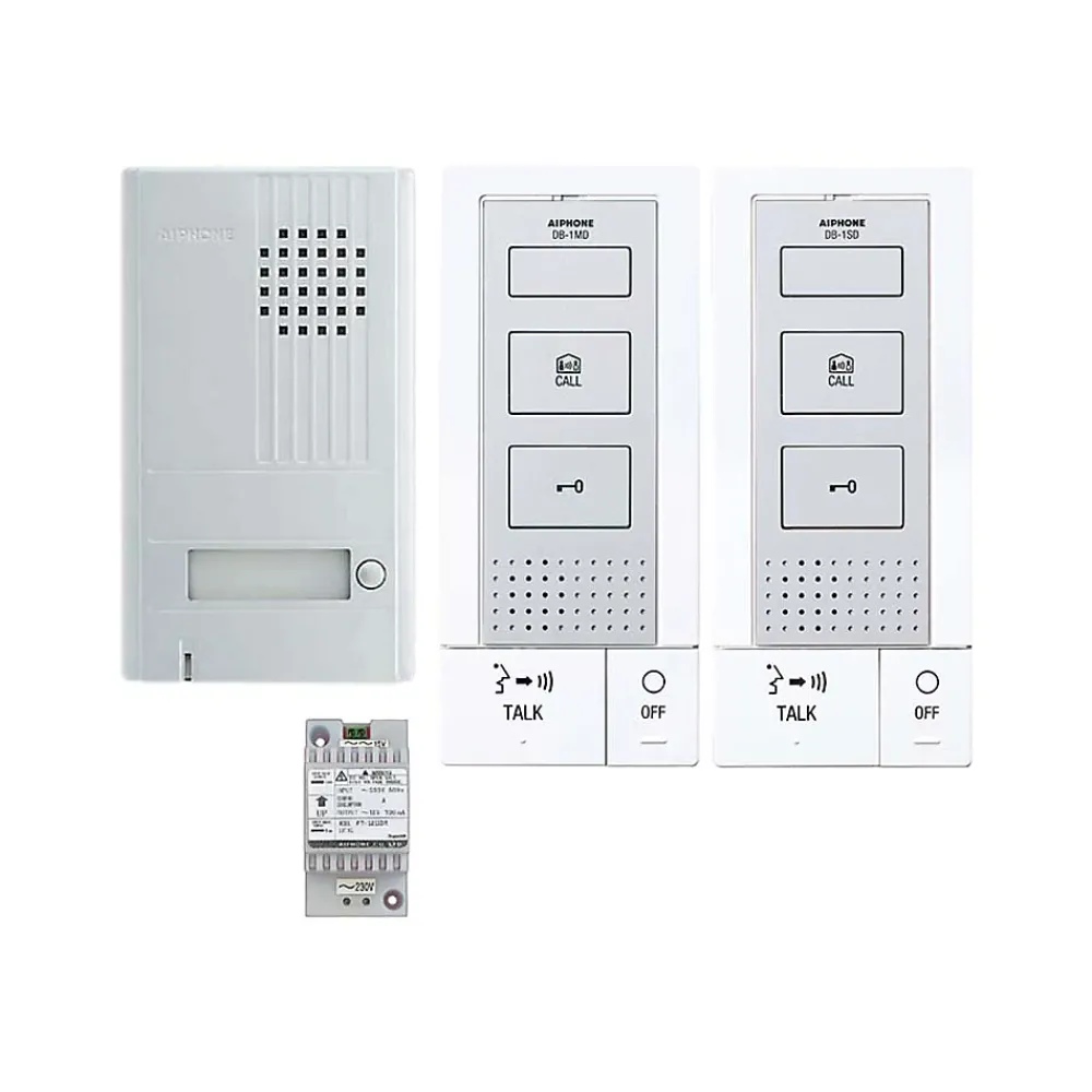 Aiphone Interphone-Kit Portier Audio Mains Libres 2 Fils Intégral