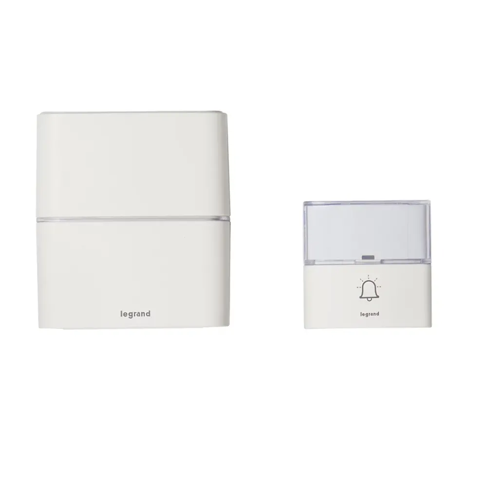 Legrand Kit Serénité carillon et sonnette sans fil 30 mélodies + MP3 alimentation par piles - blanc