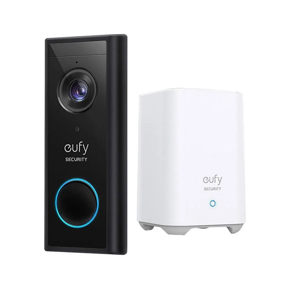 Eufy Visiophone-Kit Sonnette Vidéo Saillie Doorbell 2k Homebase