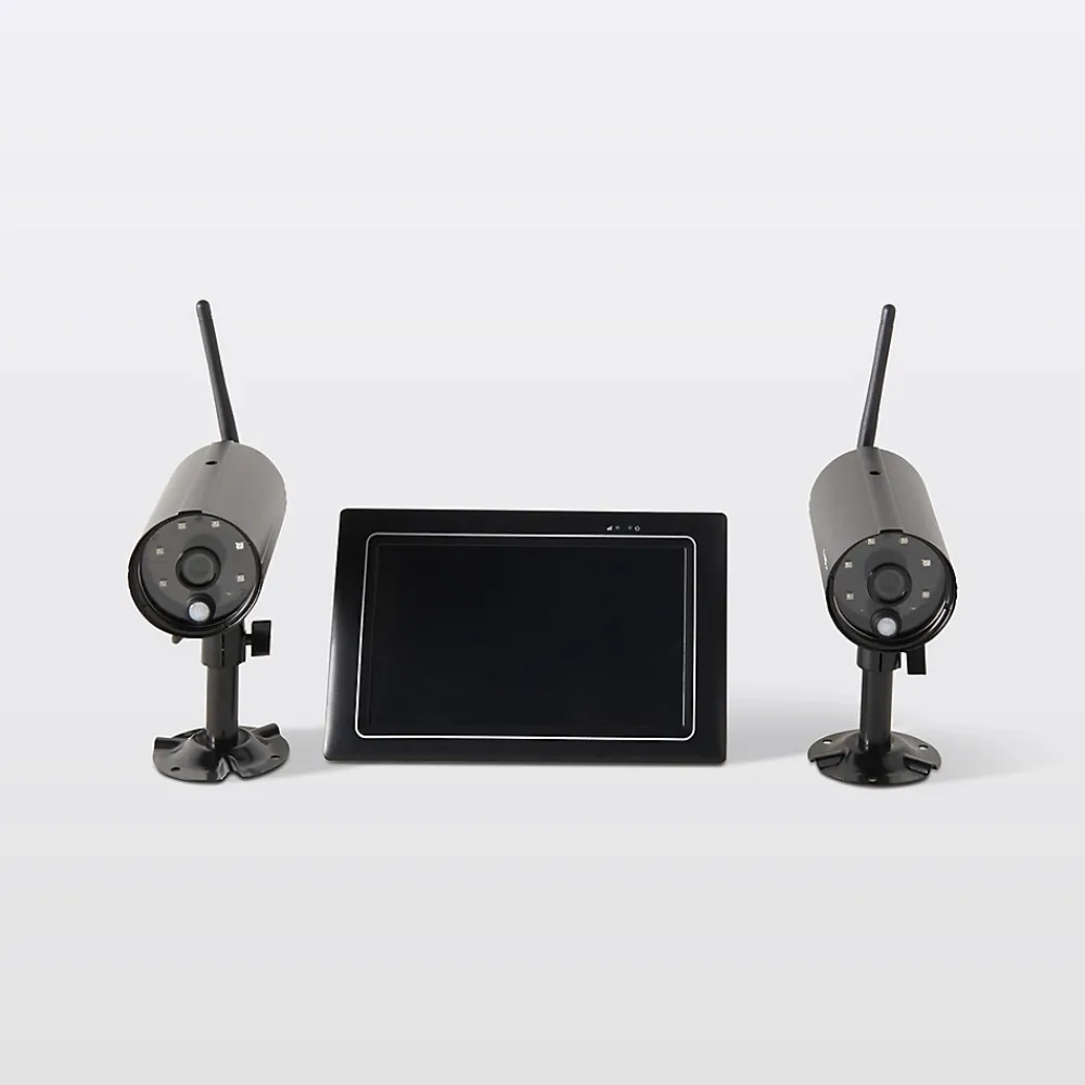 Chacon Kit vidéosurveillance intérieur et extérieur - 2 caméras 1080P - 4 canaux - 2 To