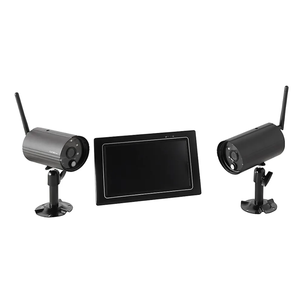 Chacon Kit vidéosurveillance intérieur et extérieur - 2 caméras 1080P - 4 canaux - 2 To