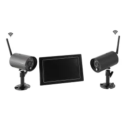 Chacon Kit vidéosurveillance intérieur et extérieur - 2 caméras 1080P - 4 canaux - 2 To