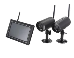 Chacon Kit vidéosurveillance intérieur et extérieur - 2 caméras 1080P - 4 canaux - 2 To