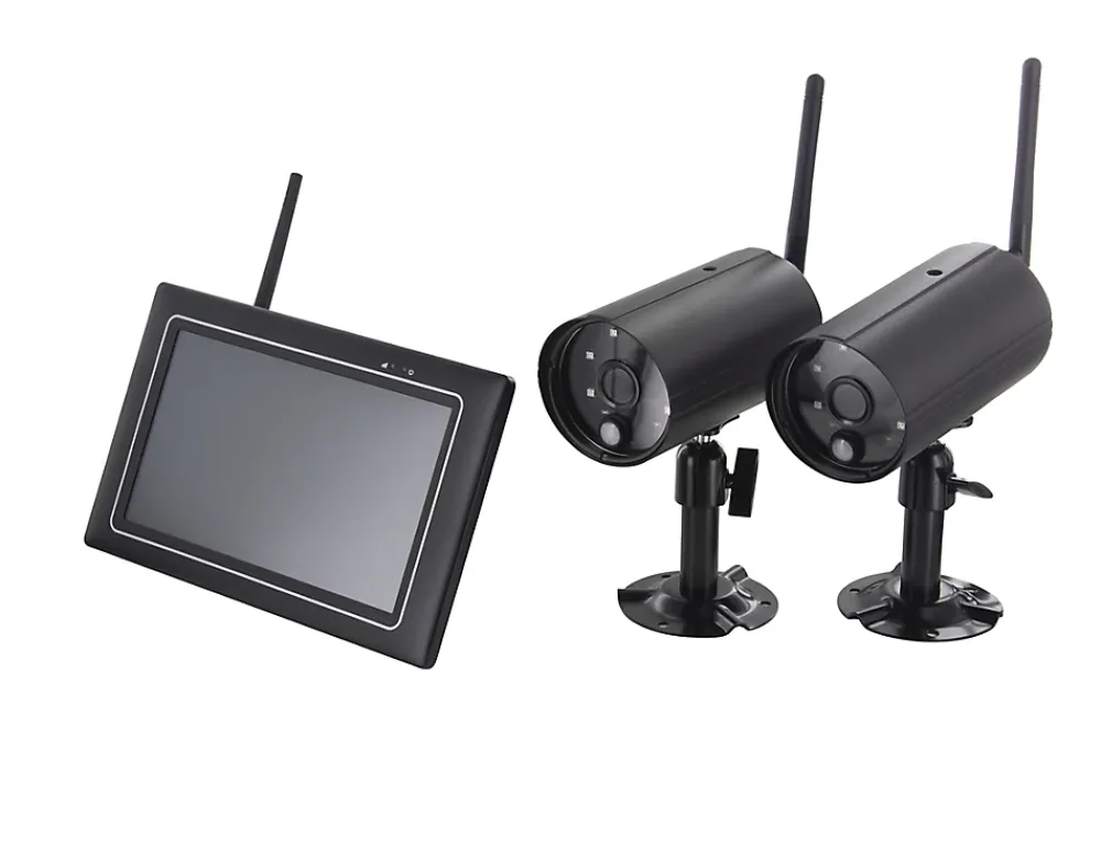 Chacon Kit vidéosurveillance intérieur et extérieur - 2 caméras 1080P - 4 canaux - 2 To