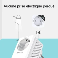 TP-Link Kit 2x CPL AV1000 Gigabit WiFi AC1200 avec prise gigogne