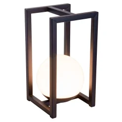 Näve Baladeuse-Lampe décoration LED KALI balcon terrasse table métal plastique noir LED fixes 30x16x16cm