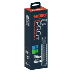 Nebo Lampe de Poche Pro+ - LED COB Rechargeable - 600 Lumens - Aluminium Noir - IP67