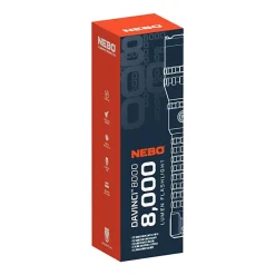 Nebo Lampe de Poche Rechargeable DaVinci™ 8000 Lumens - Aluminium Noir - 35 cm