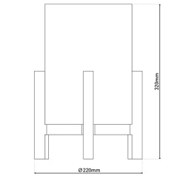 Näve Lampe de table à accu MATILDA H 32cm beige naturel LED intégrée intensité variable capteur tactile