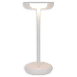 Näve Lampe de table à accu PASI intérieur extérieur métal plastique blanc intensité variable tactile fonction mémoire hauteur 26cm