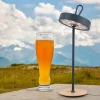 Näve Lampe de table LED à accu magnétique pour l'extérieur et l'intérieur, en métal et plastique gris, hauteur 36 cm