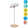 Näve Baladeuse-Lampe de table LED à accu magnétique pour l'extérieur et l'intérieur, en métal et plastique blanc, hauteur 36 cm