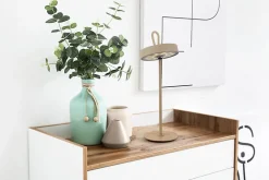 Näve Baladeuse-Lampe de table LED à accu magnétique pour l'extérieur et l'intérieur, en métal et plastique en givre , hauteur 36 cm