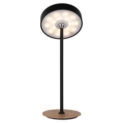 Näve Baladeuse-Lampe de table LED à accu magnétique pour l'extérieur et l'intérieur, en métal et plastique noir, hauteur 36 cm