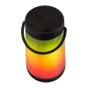 Näve Lampe de table LED avec haut-parleur BT 'FESTA' pour l'extérieur en plastique noir avec LED intégrées, hauteur 18 cm