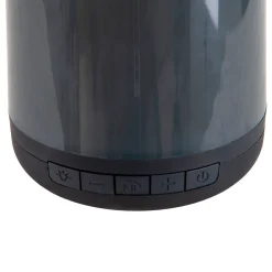Näve Lampe de table LED avec haut-parleur BT 'FESTA' pour l'extérieur en plastique noir avec LED intégrées, hauteur 18 cm