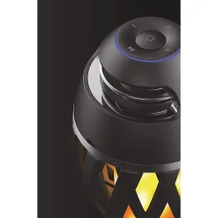 Näve Lampe de table LED 'Muna' avec haut-parleur Bluetooth pour l'extérieur, en plastique noir, avec LED intégrée, hauteur 16,5 cm