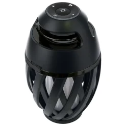 Näve Lampe de table LED 'Muna' avec haut-parleur Bluetooth pour l'extérieur, en plastique noir, avec LED intégrée, hauteur 16,5 cm